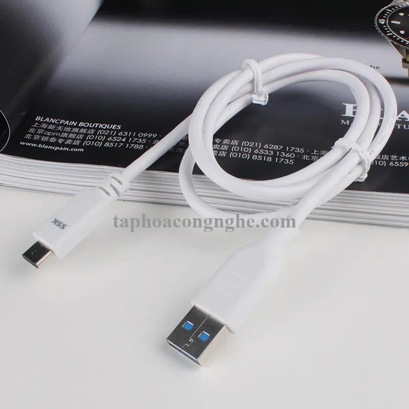 SSK UC-CA-982 95072 80cm Màu Trắng Cáp chuyển đổi Usb Type-C ra USB 3.0 0.8m 30095072